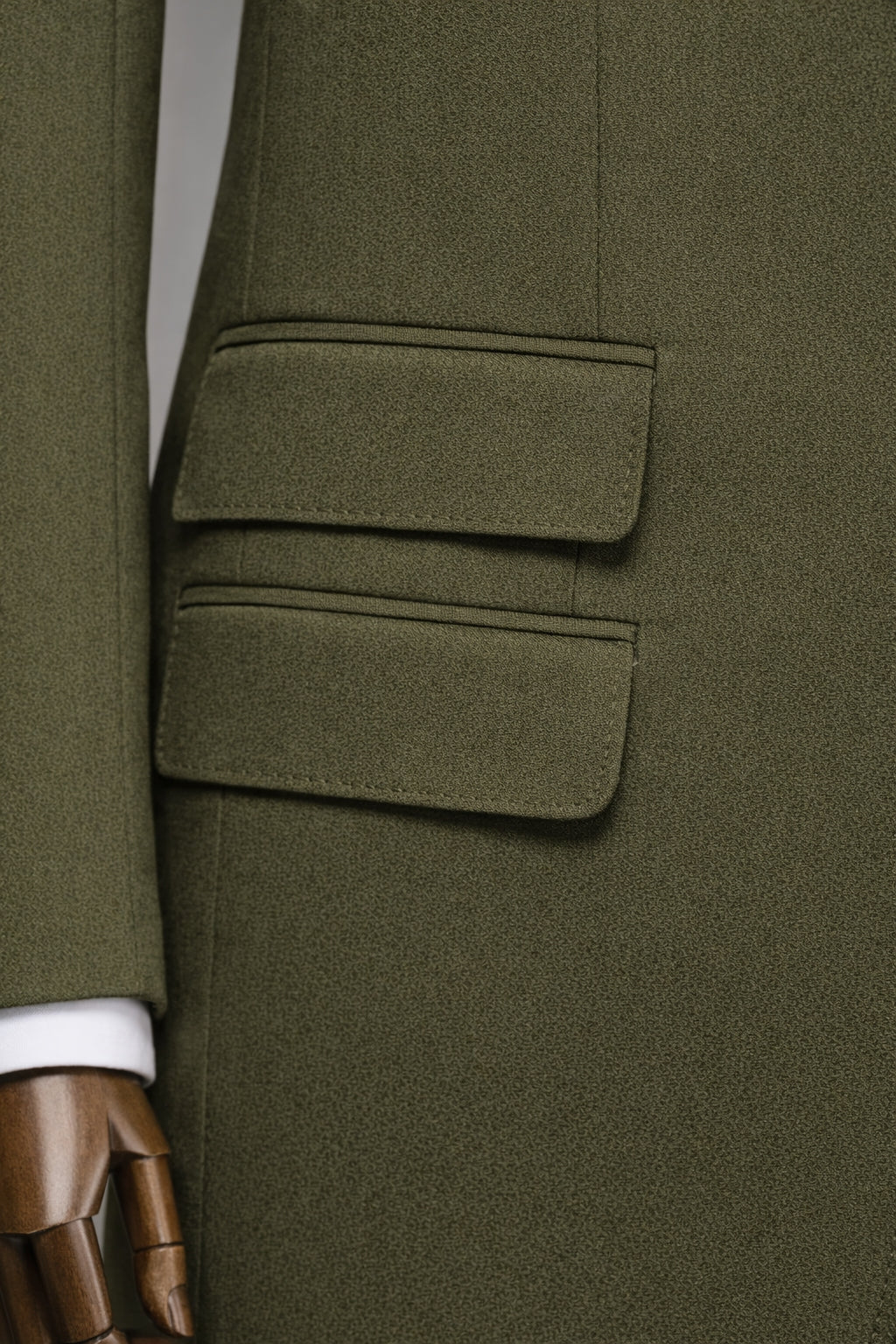 Khaki Slim-Fit Suit 3-Piece - BRABION