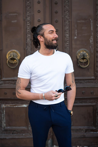Brabion Vans White Slim Fit T-Shirt - BRABION