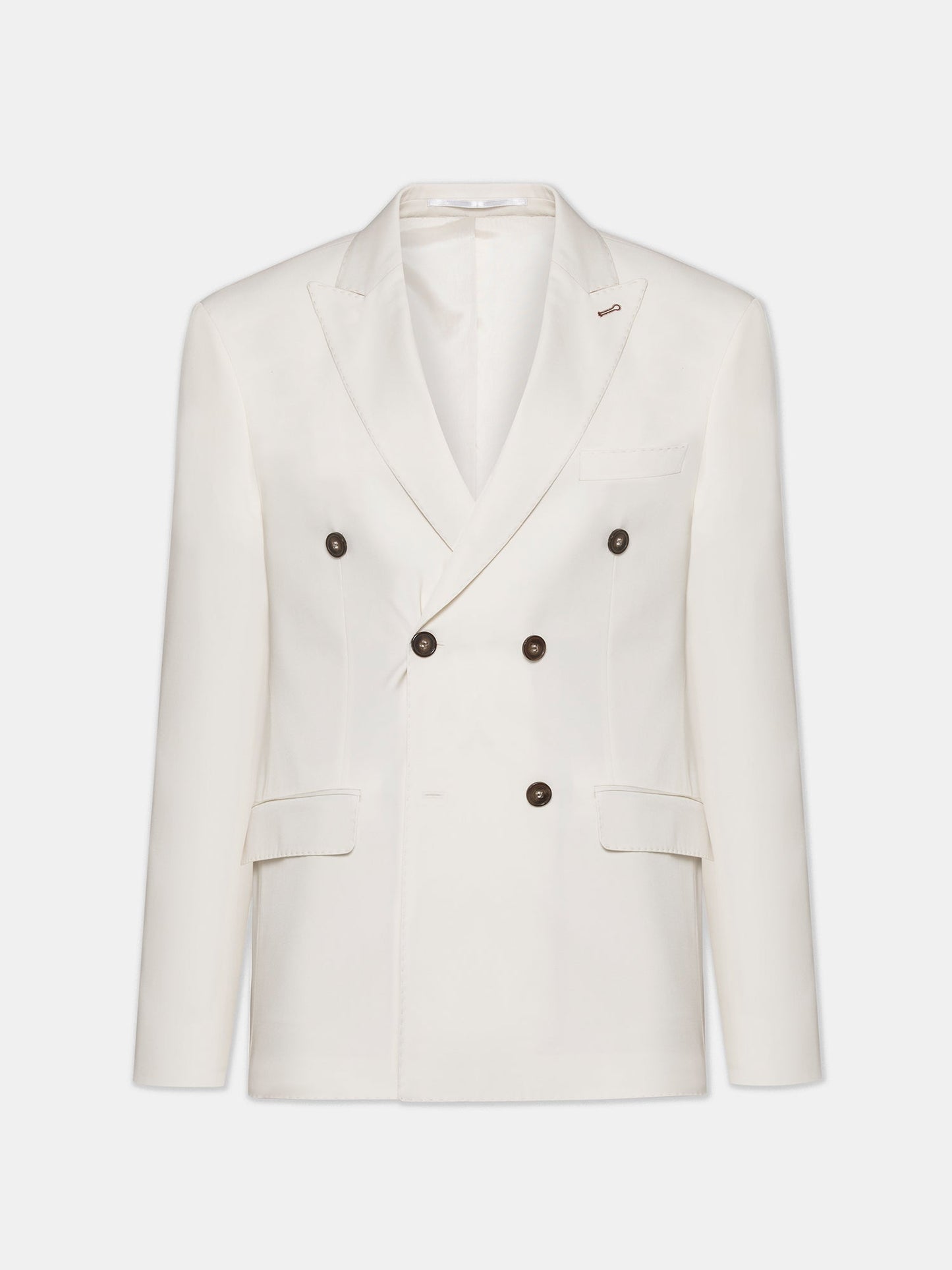 White Double Breasted Suit 2-Piece - BRABION
