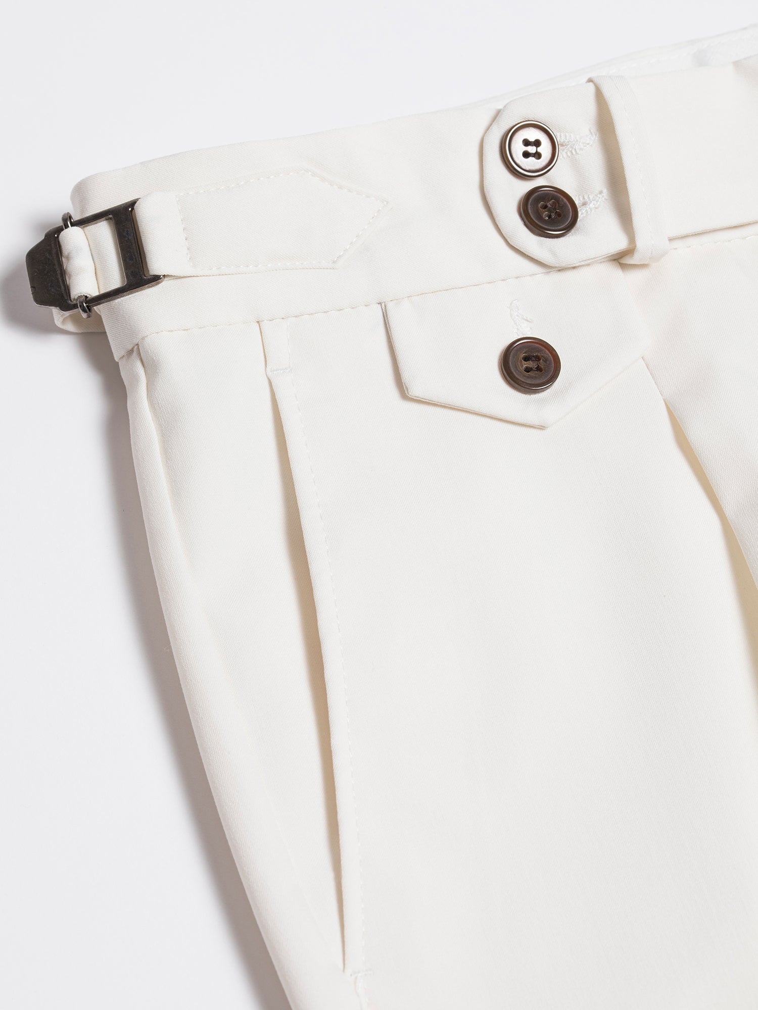 White Double Breasted Suit 2-Piece - BRABION