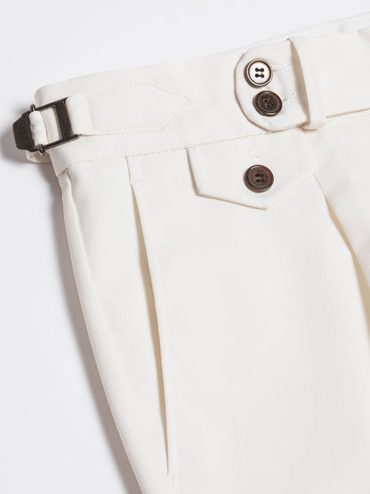 White Double Breasted Suit 2-Piece - BRABION