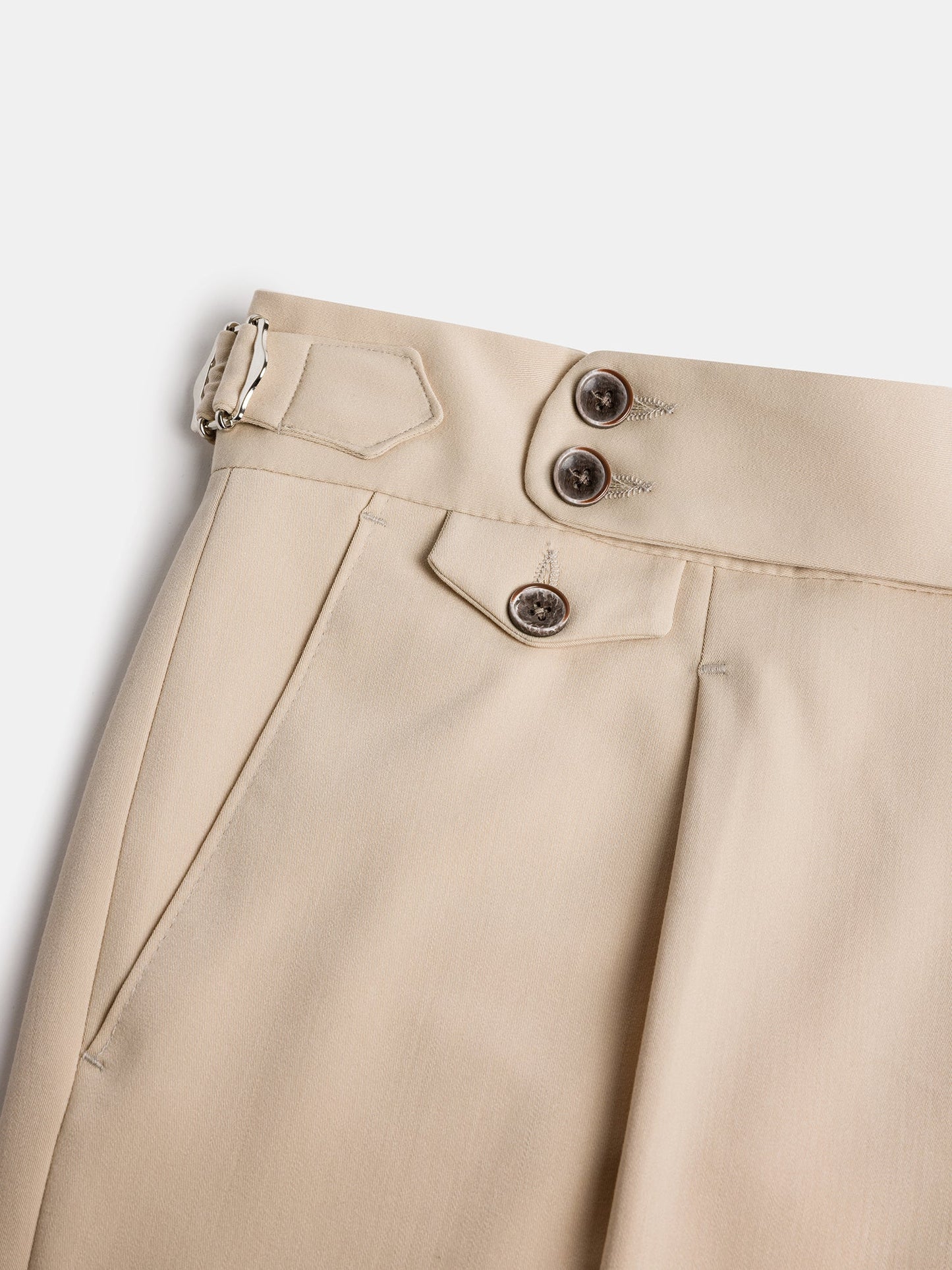 London Beige High Waist Slim-Fit Pants VIOSSI
