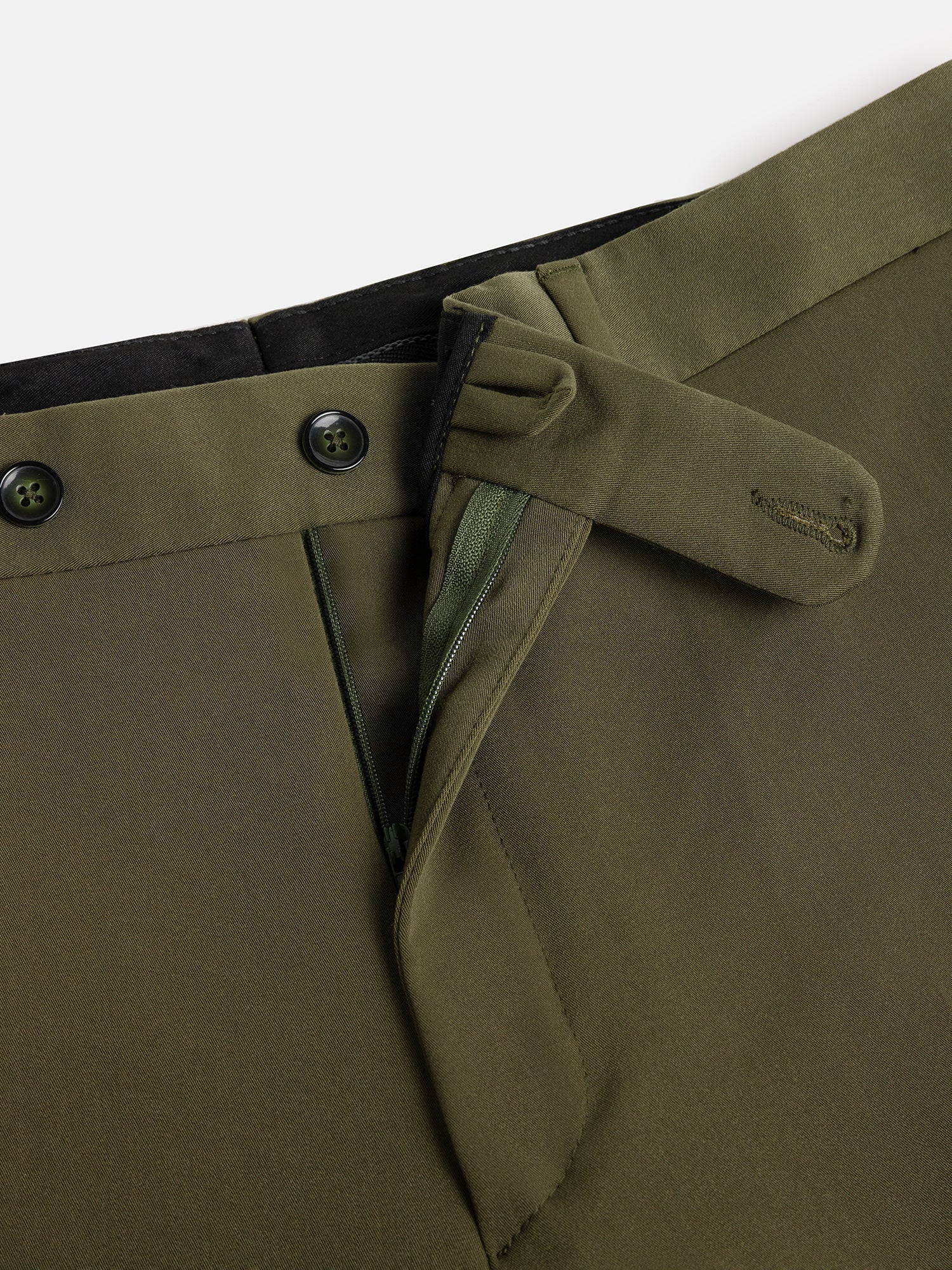 Donazi Khaki High Waist Slim-Fit Pants VIOSSI