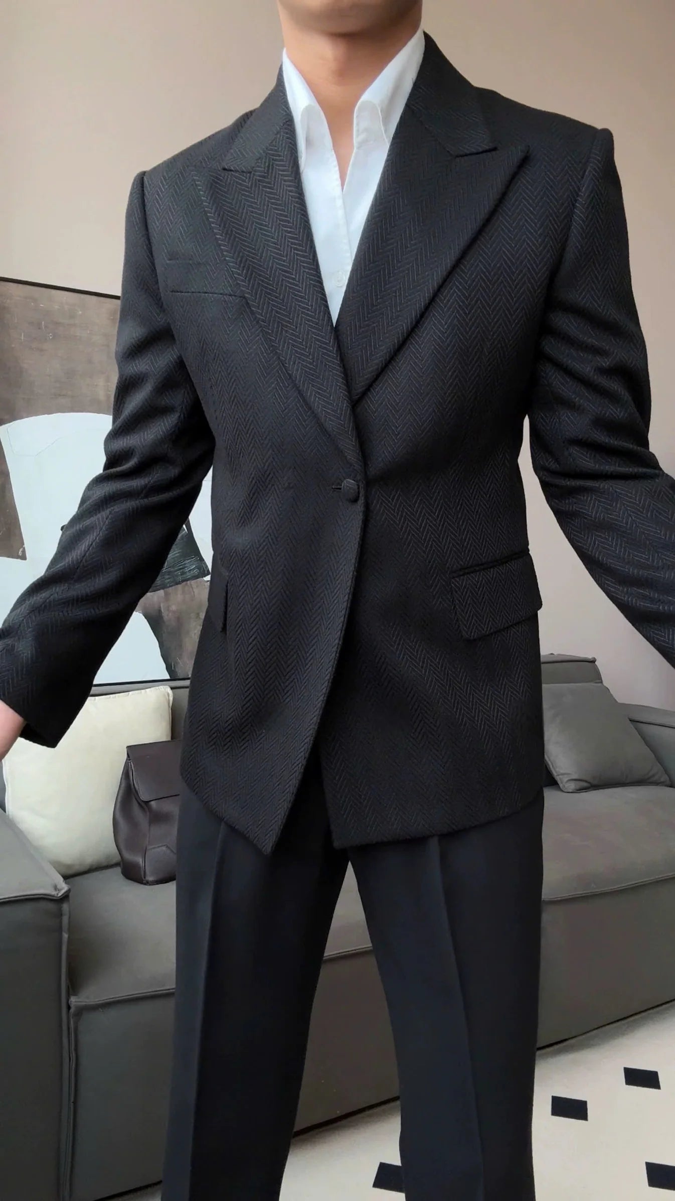 Men’s Cotswolds Herringbone Blazer - BRABION