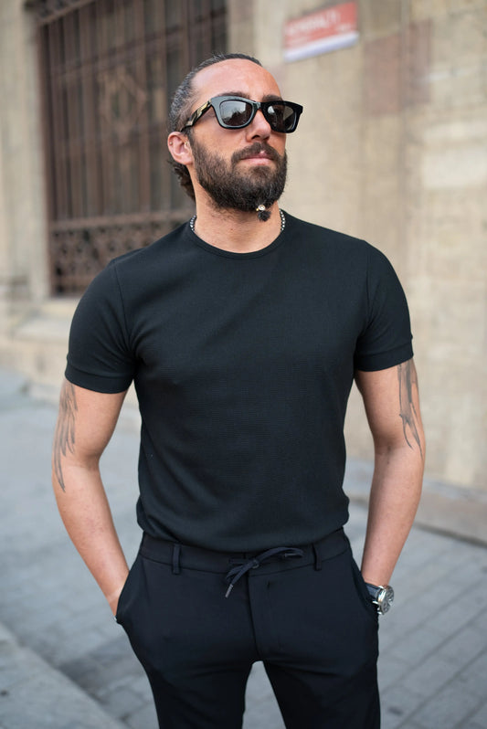 Brabion Vans Black Slim Fit T-Shirt - BRABION