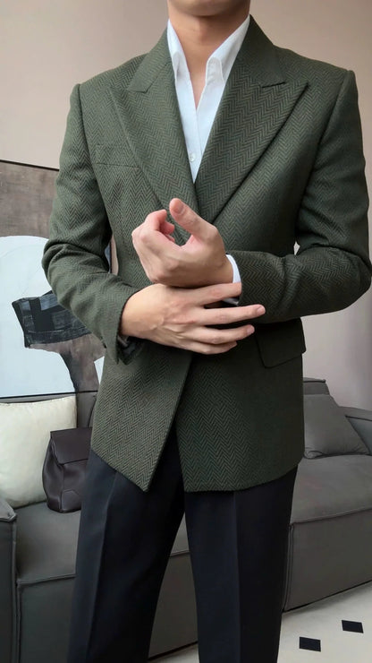 Men’s Cotswolds Herringbone Blazer - BRABION