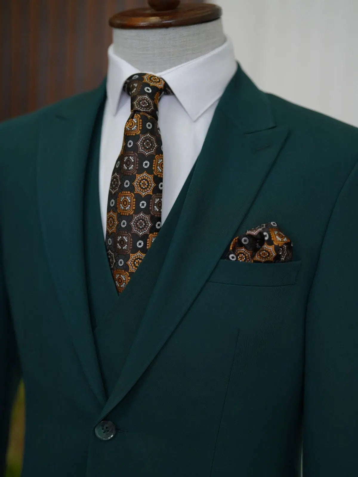 Brabion Aston Green Slim Fit 3 Piece Suit brabion
