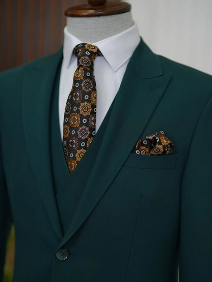 Brabion Aston Green Slim Fit 3 Piece Suit brabion