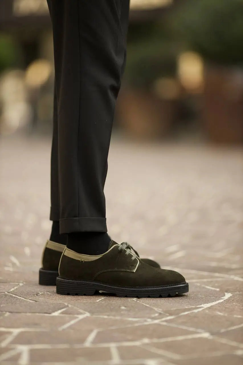 Bojoni Denver Suede Leather Khaki Shoes