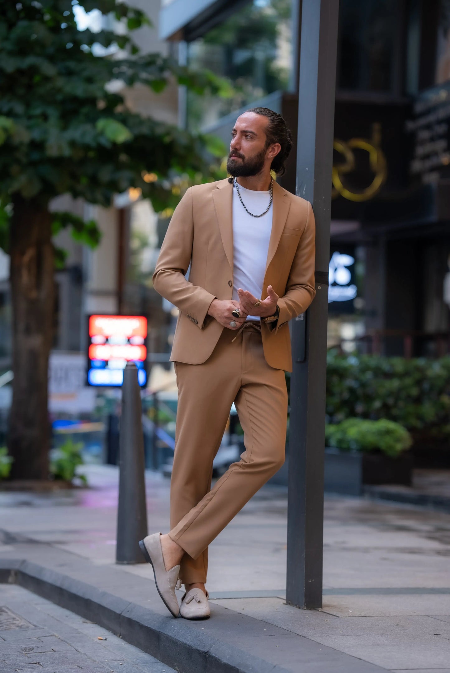 Brabion Alonso Camel Slim Fit Notch Lapel 2 Piece Suit brabion