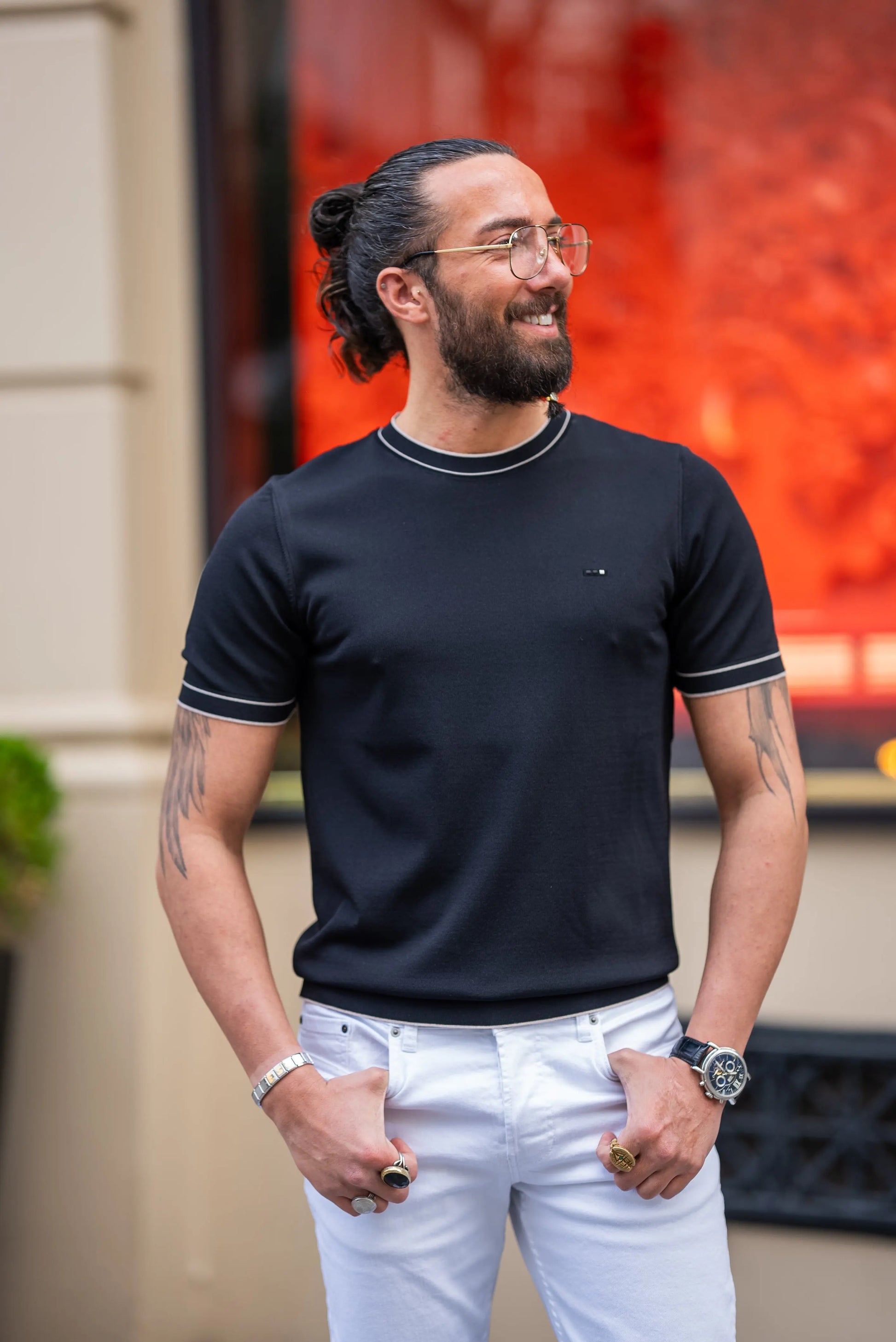 Brabion Crete Black Slim Fit T-Shirt - BRABION