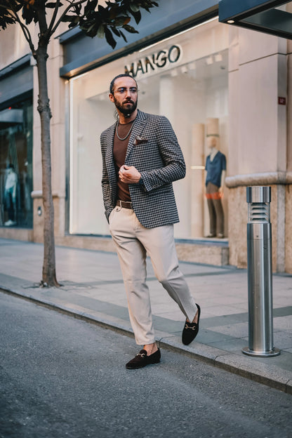 Brabion Edmond Camel Slim Fit Blazer - BRABION