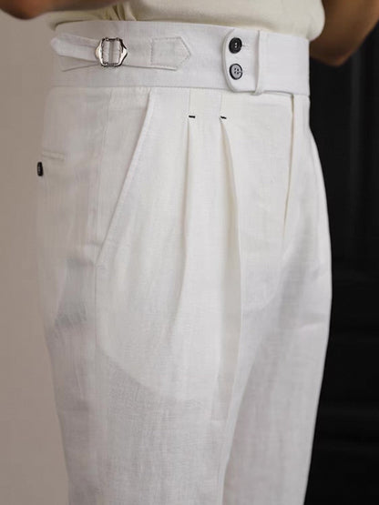 Sidetab Linen Trousers Season 2 - BRABION