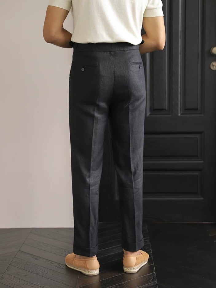 Sidetab Linen Trousers Season 2 - BRABION