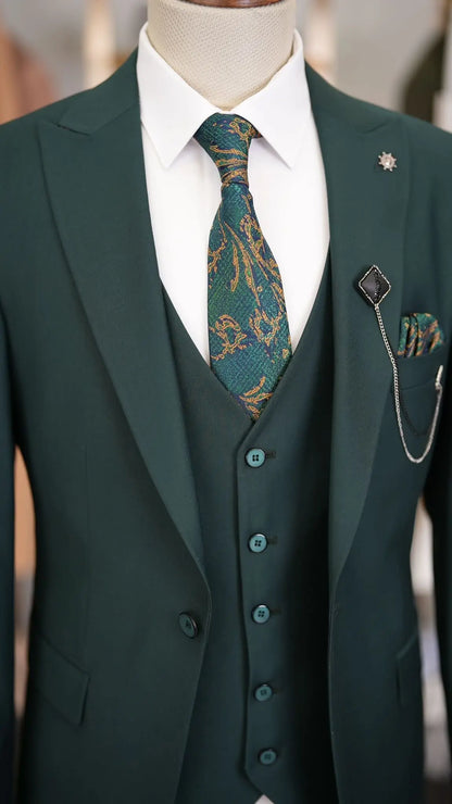 Paul Green Slim Fit 3 Piece Peak Lapel Suit - The Ultimate Versatile Choice for Modern Men brabion