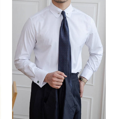 Short Collar Shirt with Cufflinks - BRABION