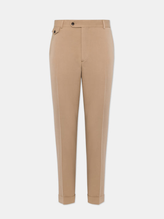 Donazi Camel High Waist Slim-Fit Pants VIOSSI