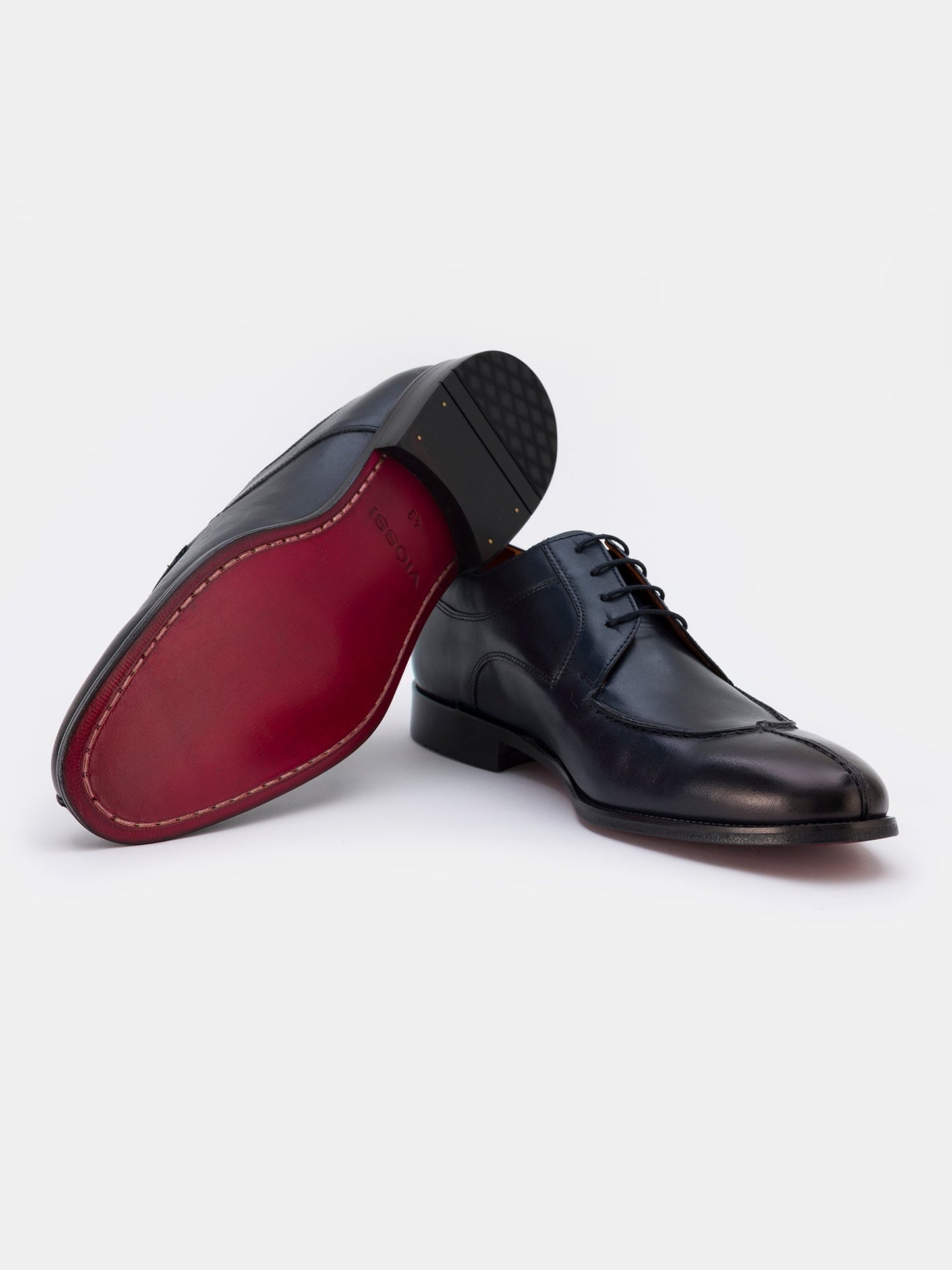 Navy Leather Split Toe Derby VIOSSI