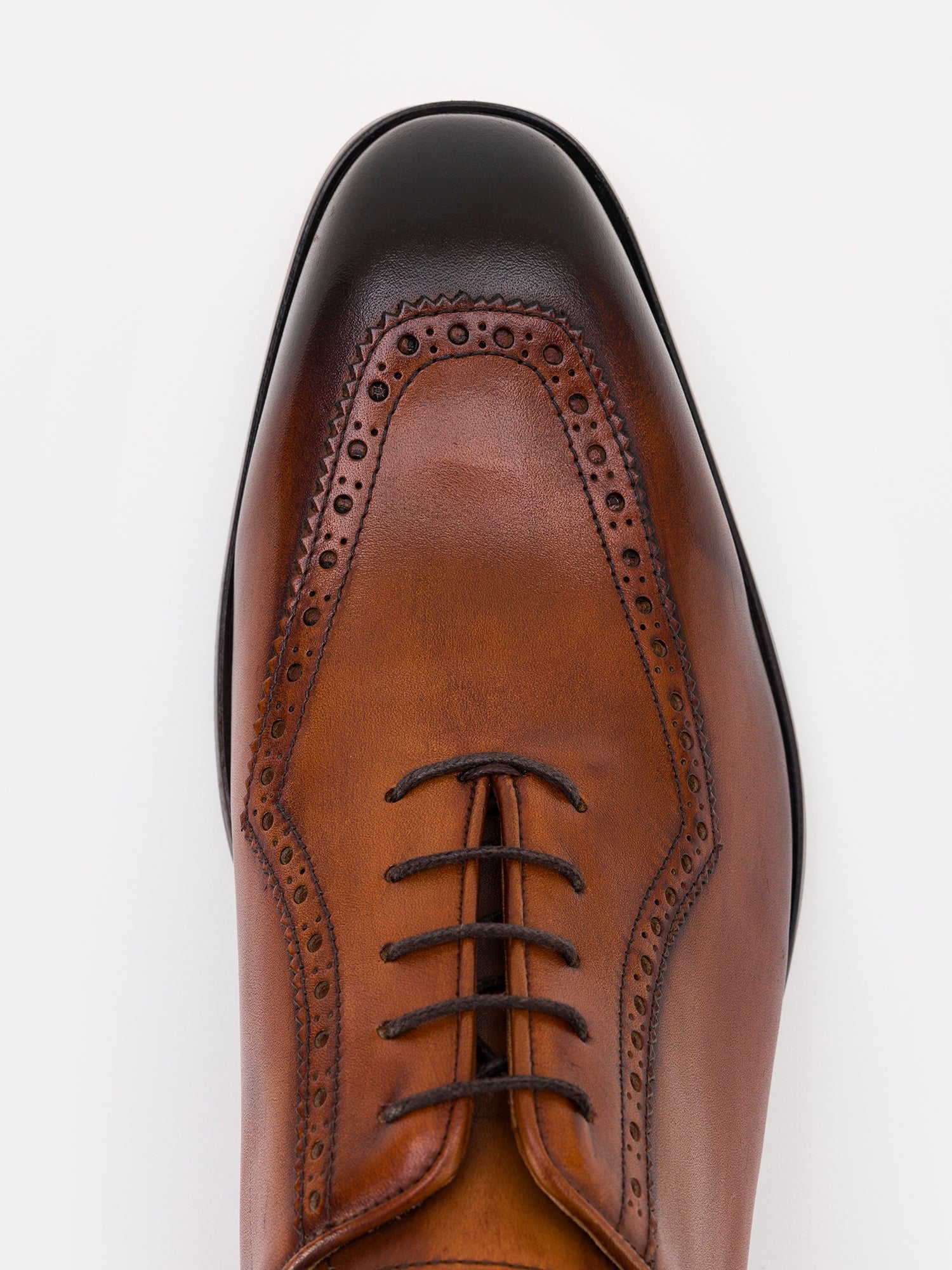Brown Leather Wingtip Oxford VIOSSI