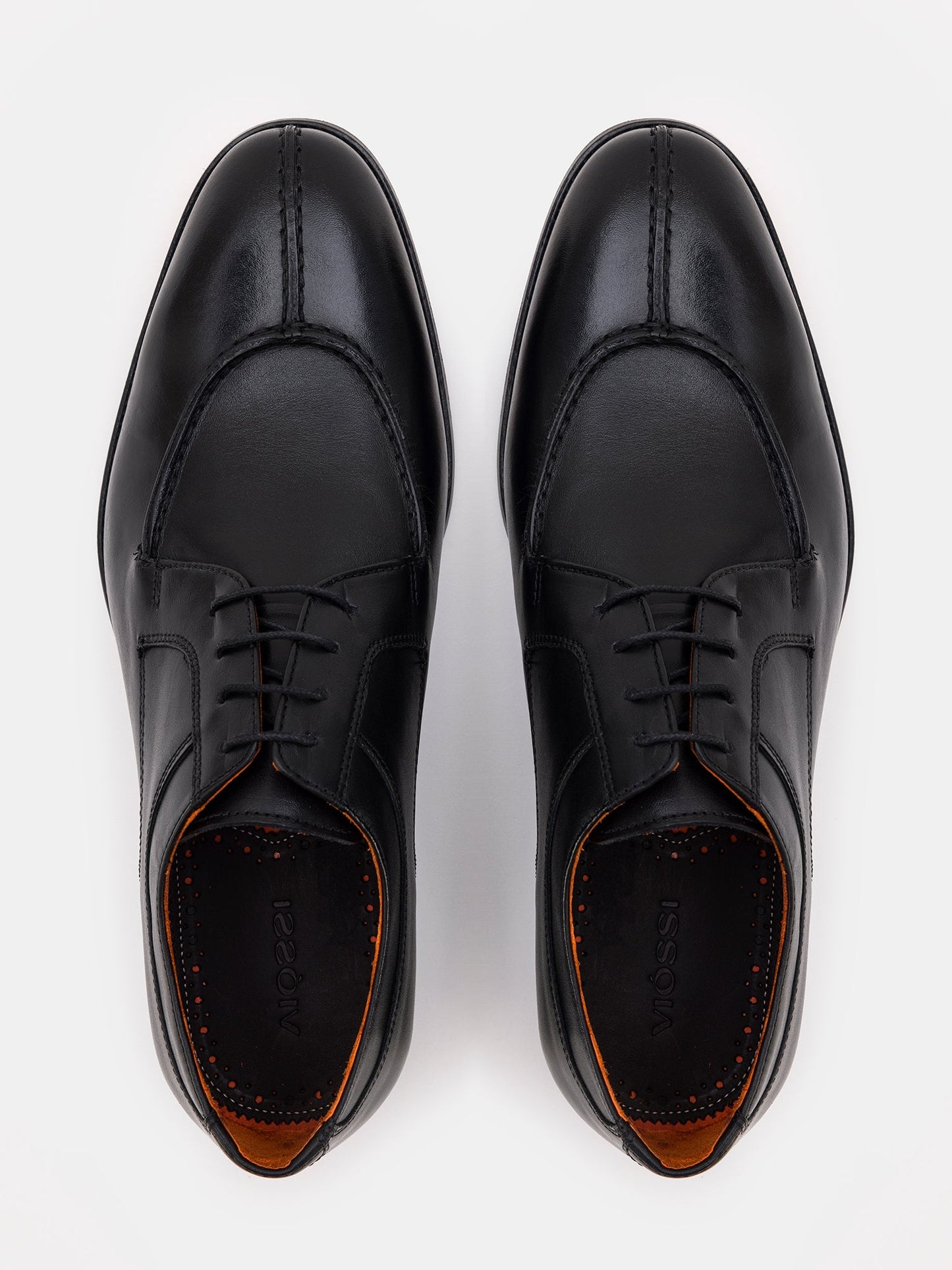 Black Leather Split Toe Derby VIOSSI
