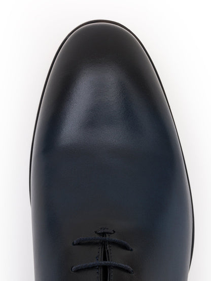Navy Burnished Leather Oxford VIOSSI