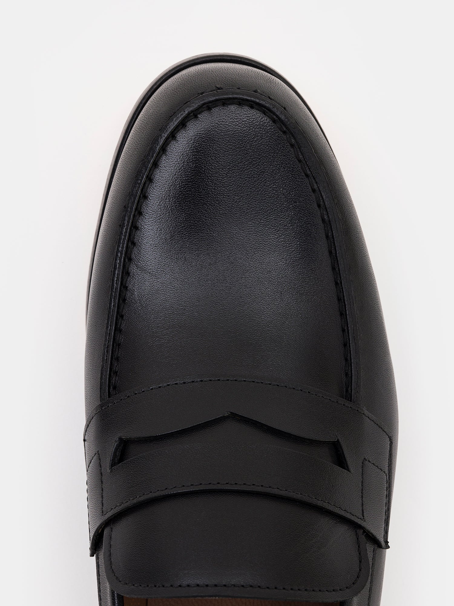 Black Leather Penny Loafers VIOSSI