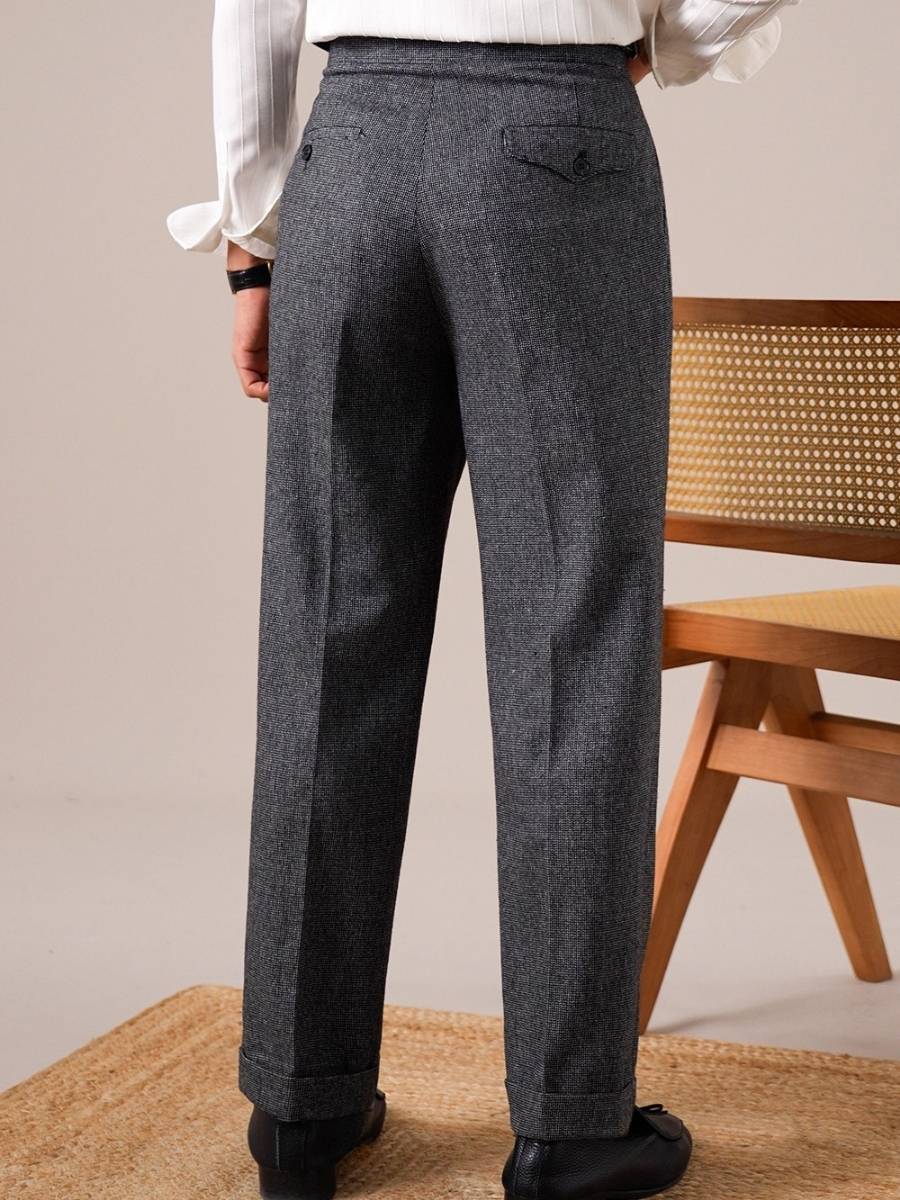 Bergamo High Waisted Wool Grukha Pants - BRABION
