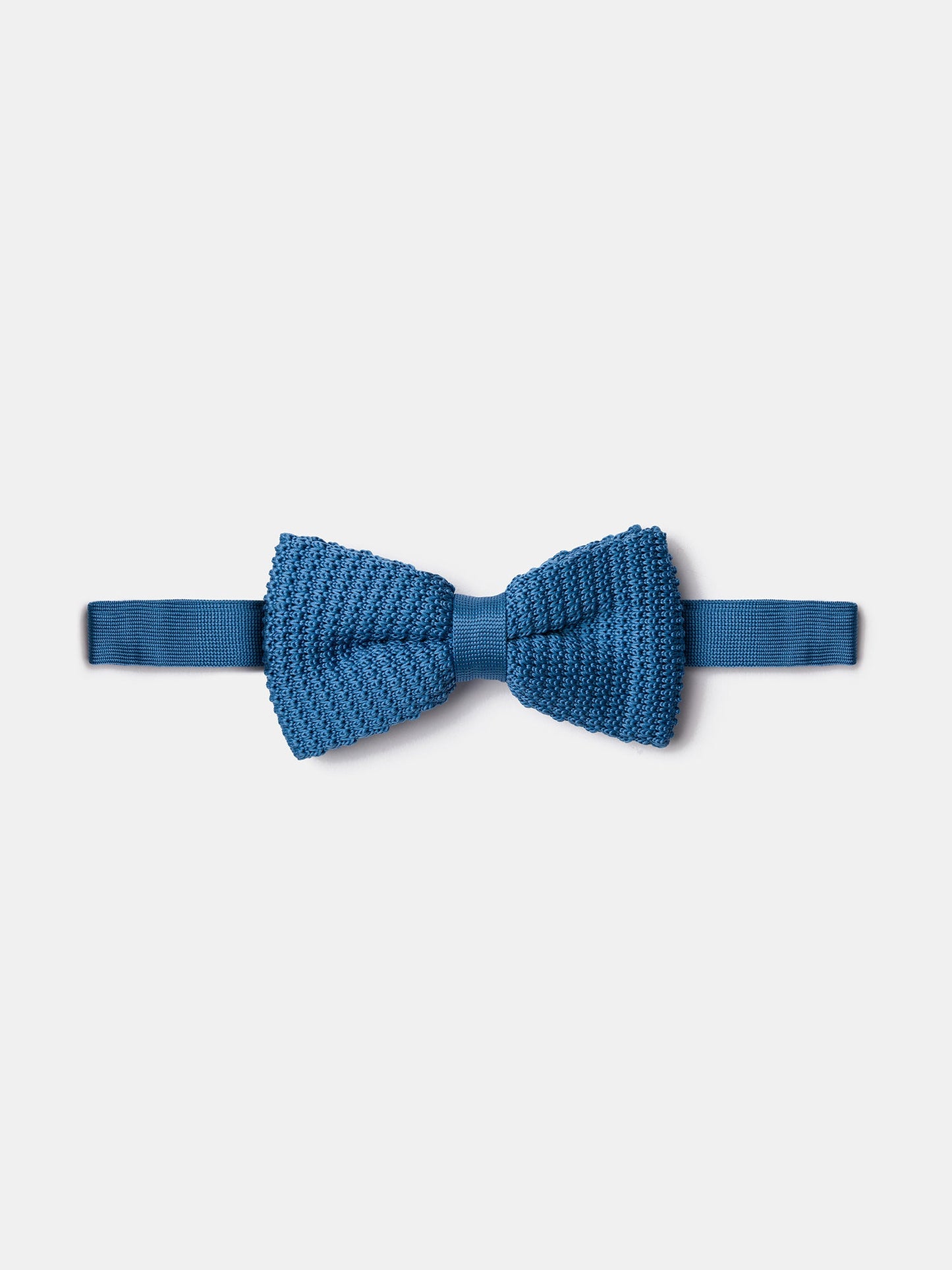 Sky Blue Knitted Bow Tie - BRABION