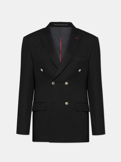 Black Double Breasted Suit 2-Piece VIOSSI