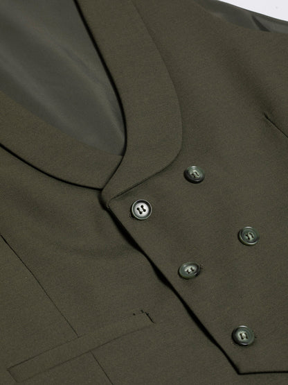 Khaki Modern-Fit Suit 3-Piece VIOSSI