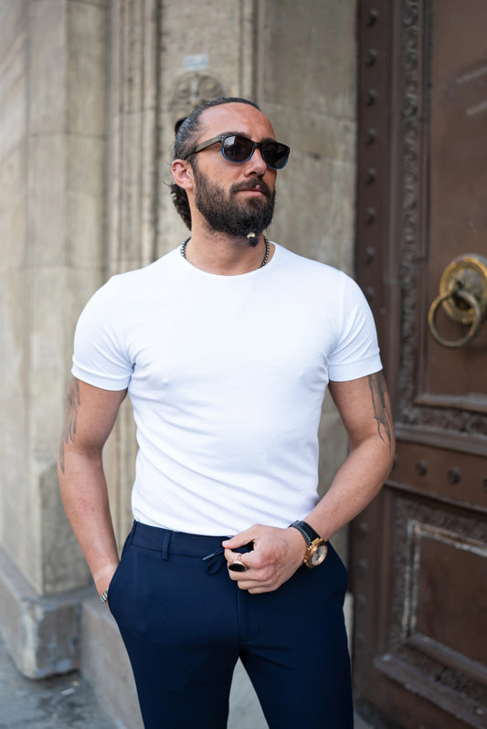Brabion Vans White Slim Fit T-Shirt - BRABION