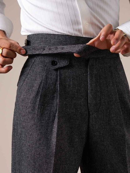 Bergamo High Waisted Wool Grukha Pants - BRABION