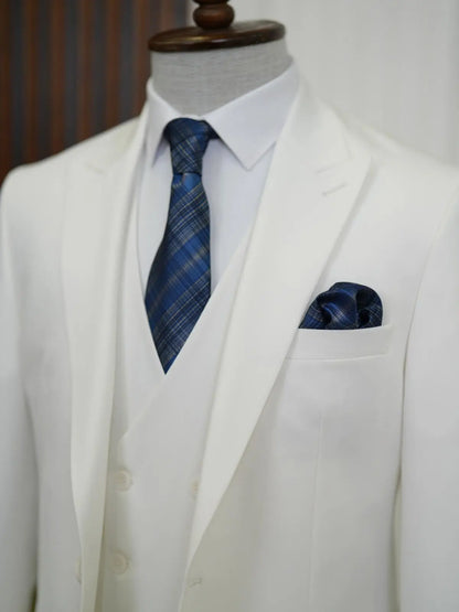 Brabion Aston White Slim Fit 3 Piece Suit brabion