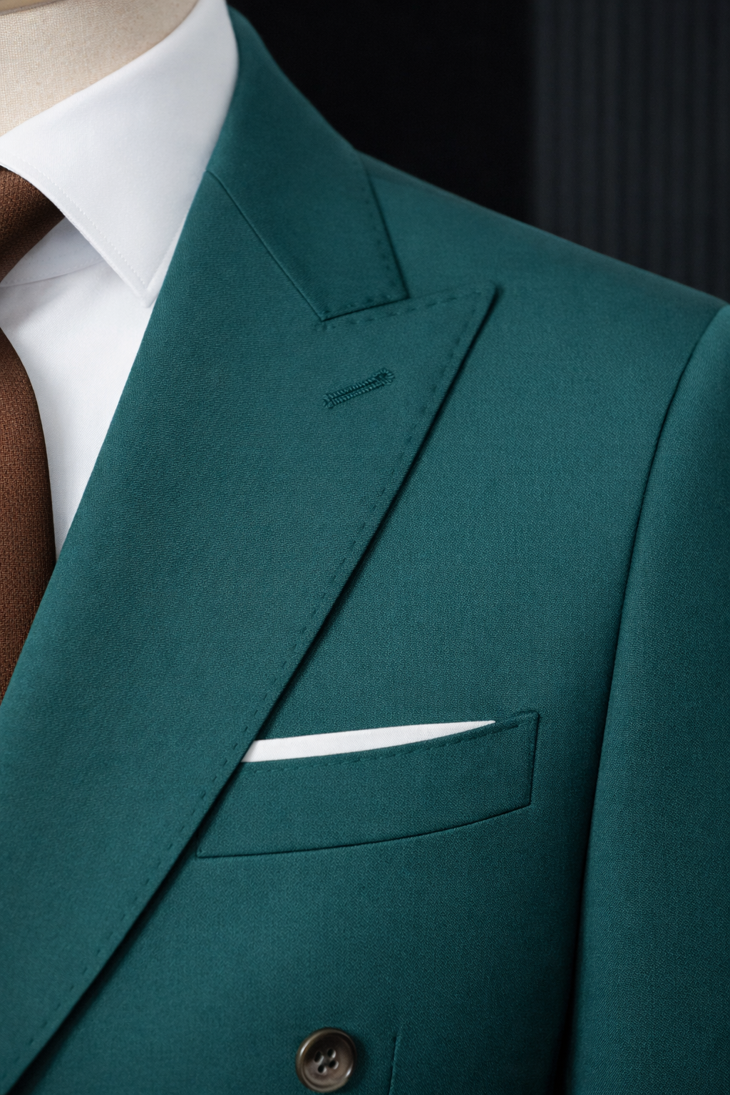 Green Double Breasted Suit 2-Piece - BRABION
