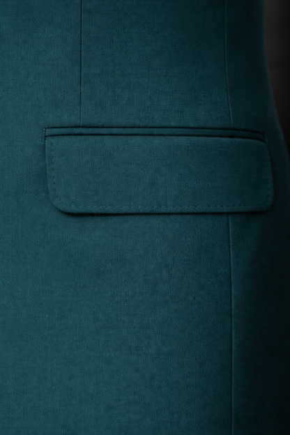 Green Double Breasted Suit 2-Piece - BRABION