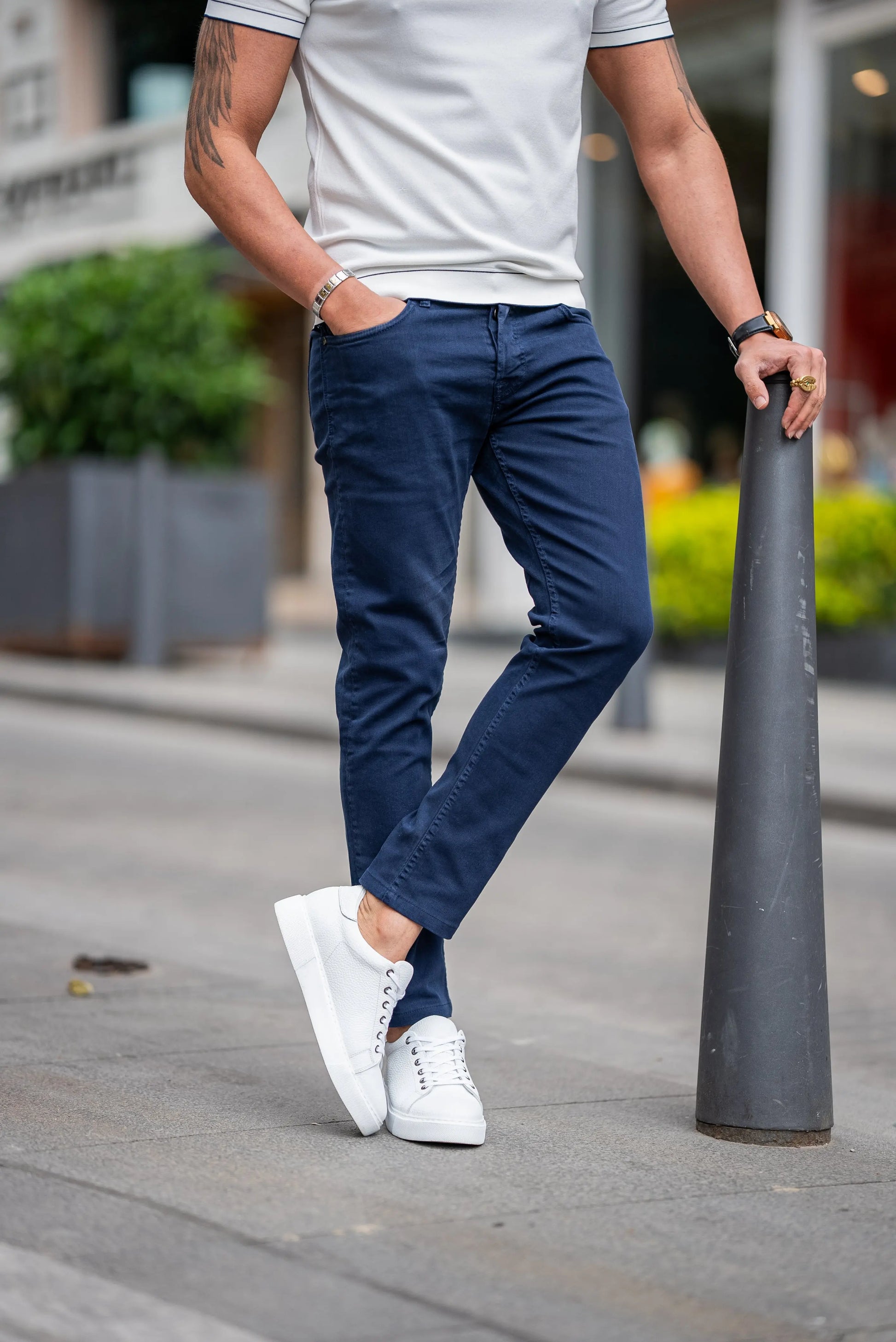 Brabion Maison Dark Blue Slim Fit Jeans - BRABION