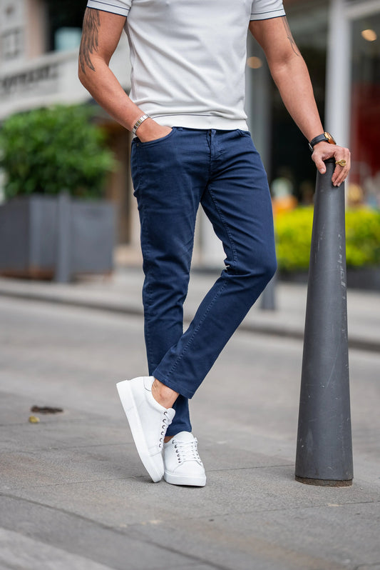 Brabion Maison Dark Blue Slim Fit Jeans - BRABION