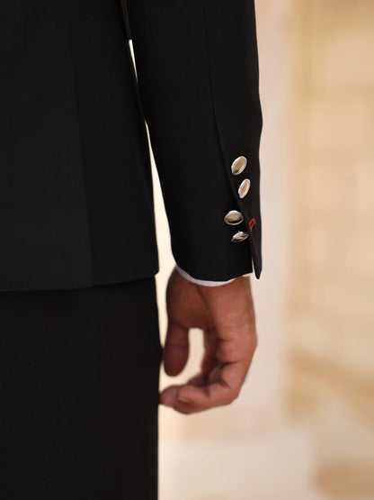Black Double Breasted Suit 2-Piece VIOSSI