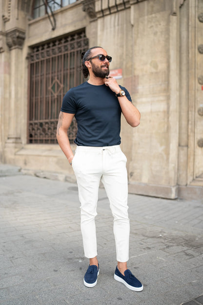 Brabion Vans Navy Blue Slim Fit T-Shirt - BRABION