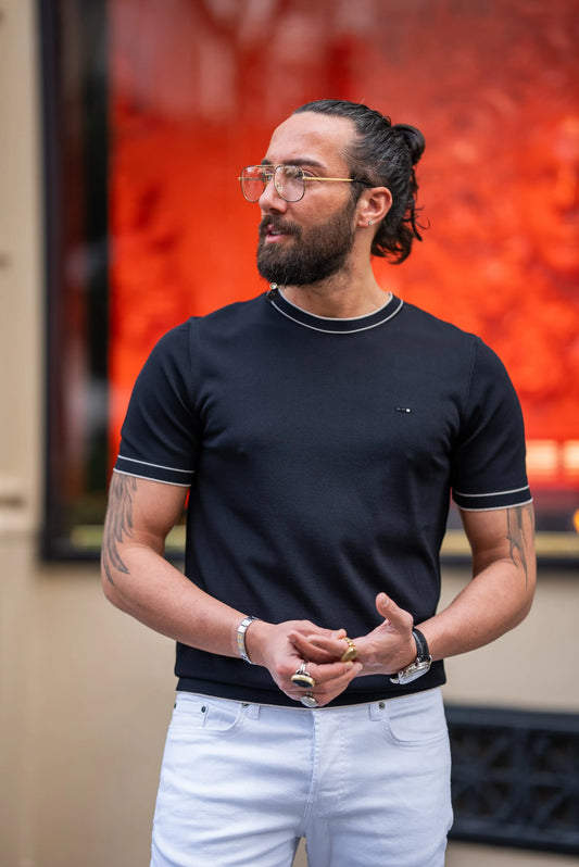 Brabion Crete Black Slim Fit T-Shirt - BRABION