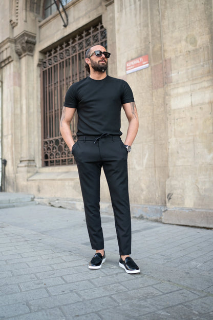 Brabion Maison Black Slim Fit Pants - BRABION