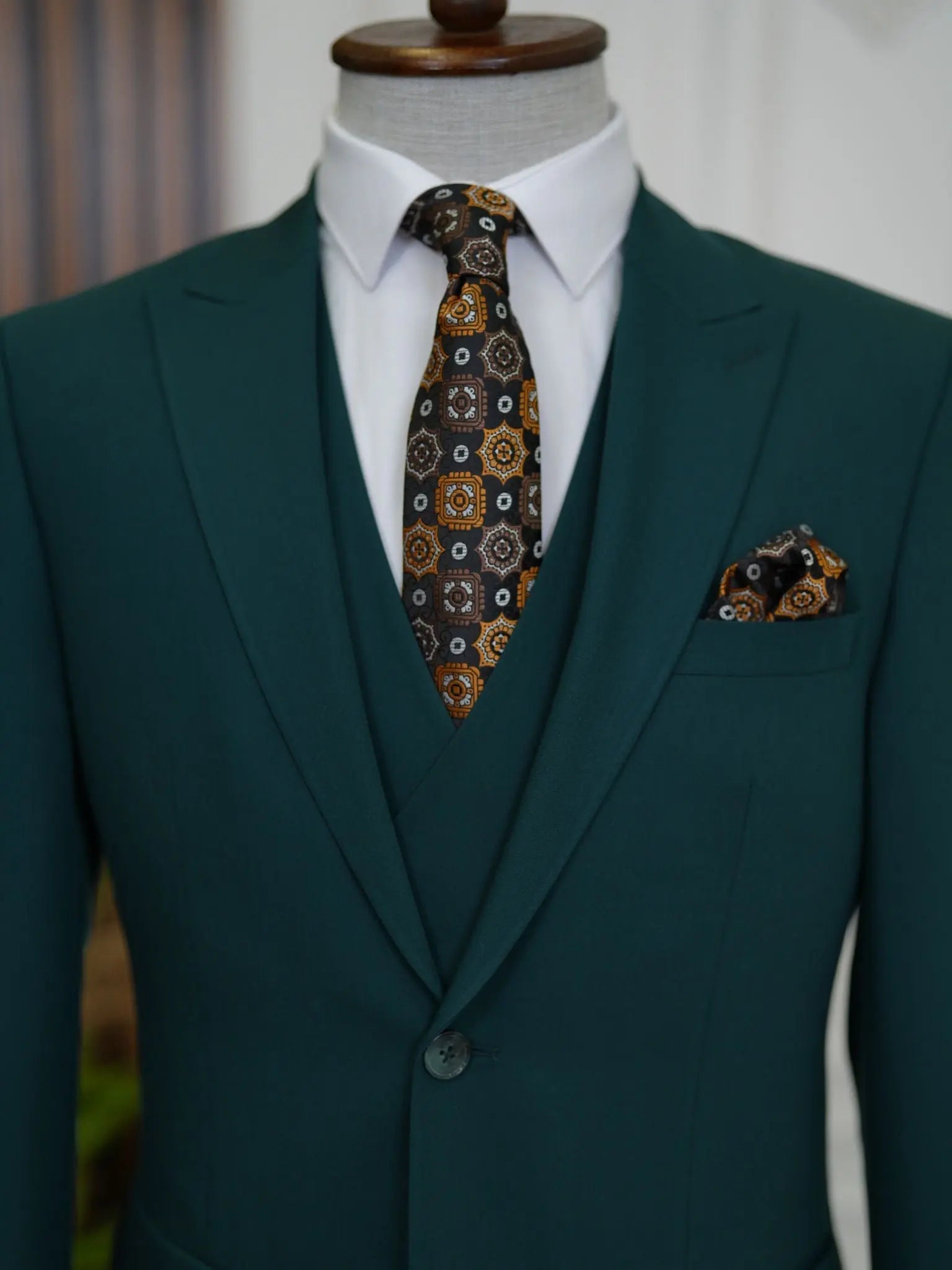 Brabion Aston Green Slim Fit 3 Piece Suit brabion