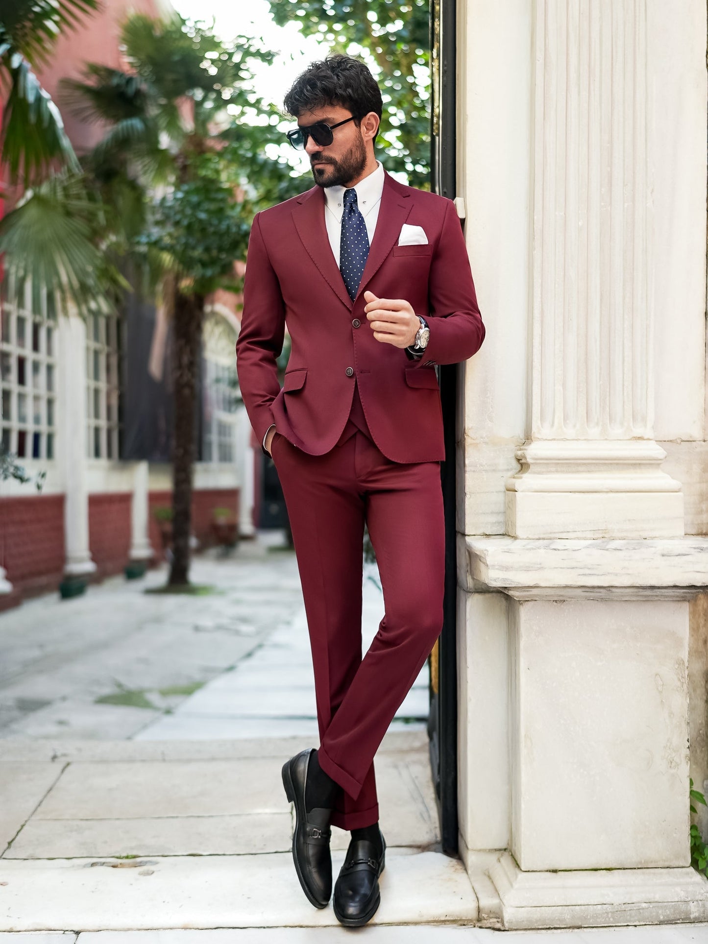 Bordeaux Slim-Fit Suit 3-Piece VIOSSI
