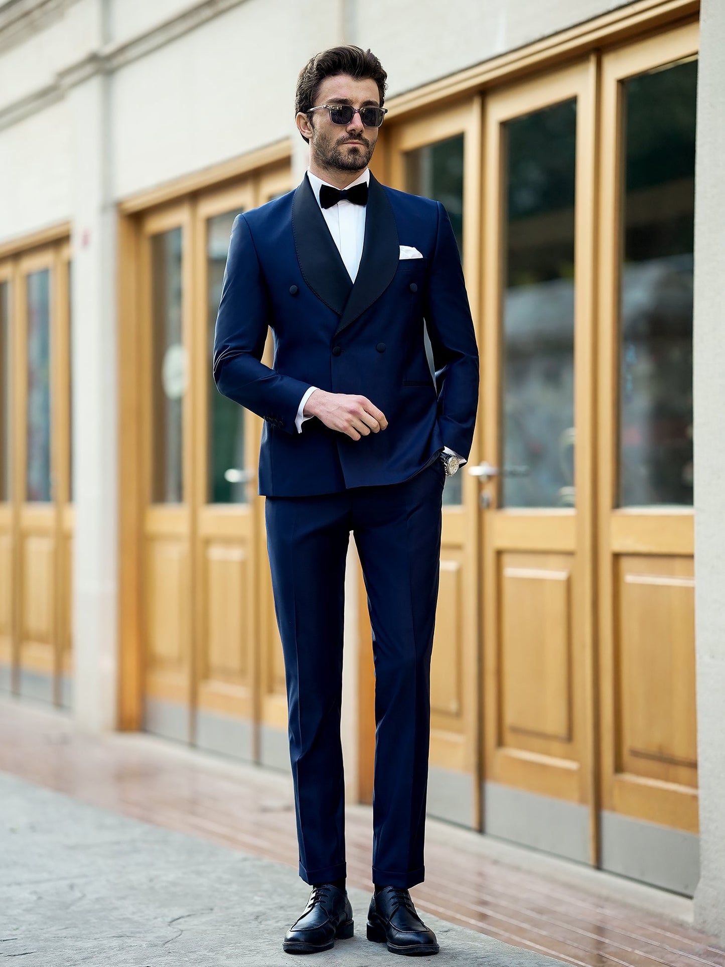 Navy Double Breasted Tuxedo 2-Piece - BRABION