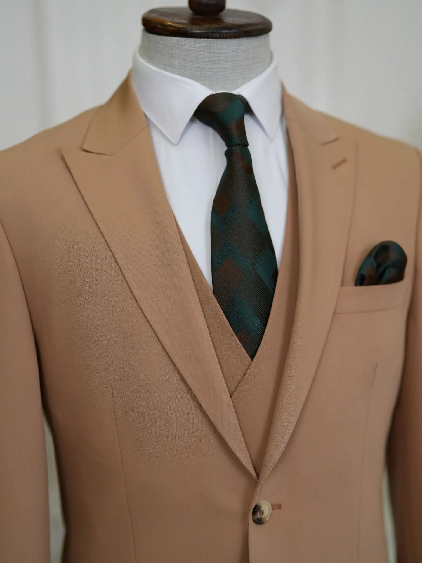 Brabion Aston Brown Slim Fit 3 Piece Suit brabion