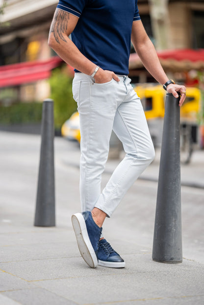 Brabion Maison Ice Blue Slim Fit Jeans: Effortless Elegance for Every Occasion - BRABION