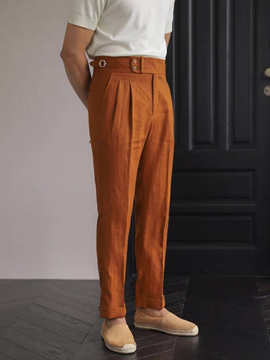 Sidetab Linen Trousers Season 2 - BRABION