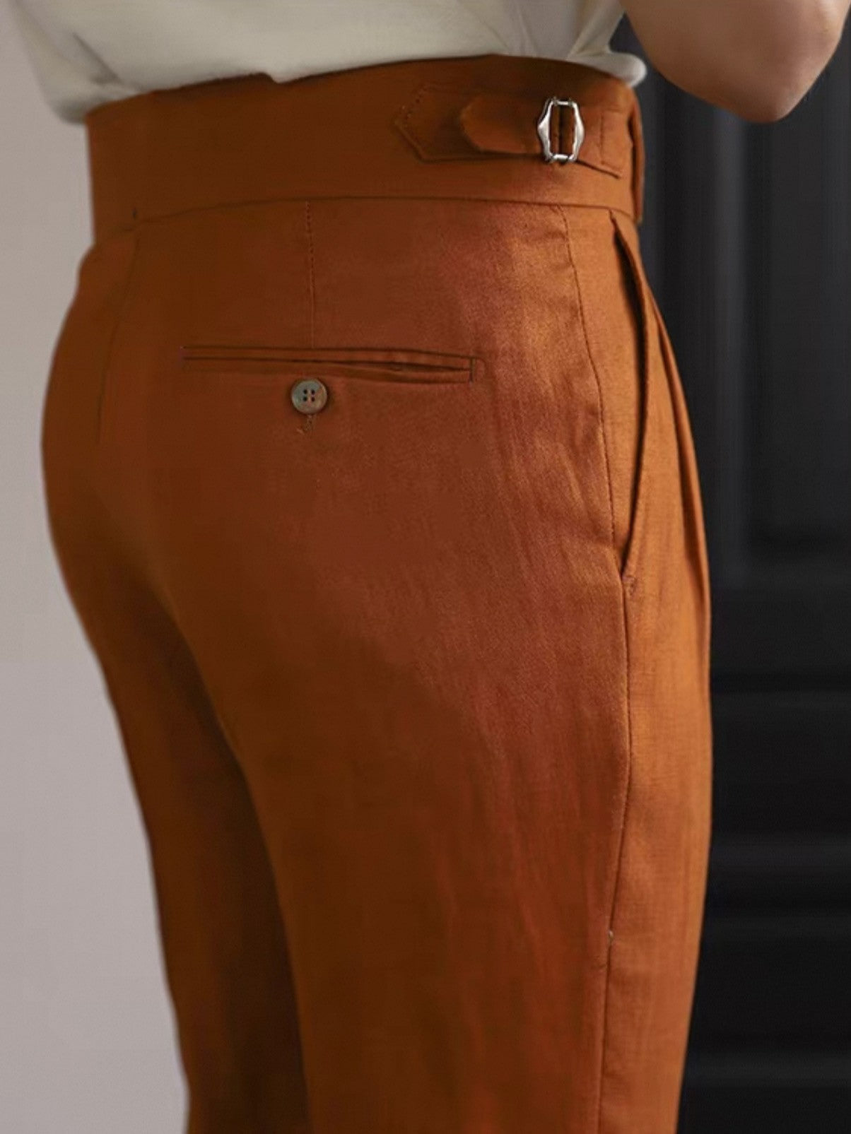 Sidetab Linen Trousers Season 2 - BRABION