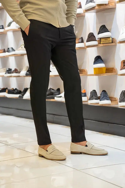 Brabion Sorento Black Slim Fit Chino Pants - Versatile and Stylish - BRABION