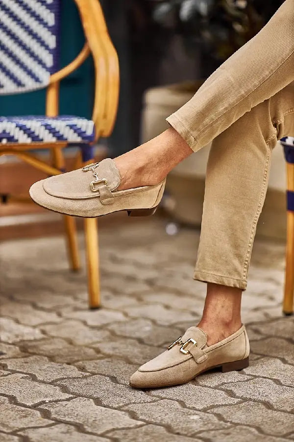 Brabion Levanzo Beige Suede Horsebit Loafers for Stylish Men - BRABION